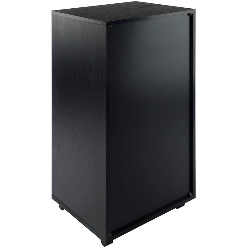 Hivvago Modern Scandinavian Style 7-Drawer Storage Cabinet Chest in Black Finish