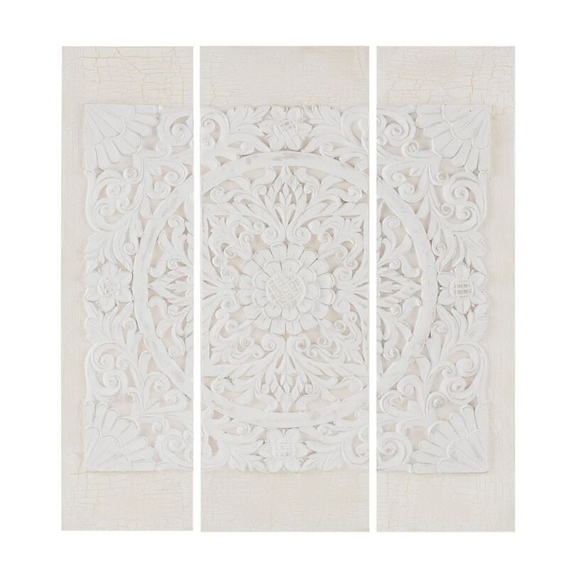 Gracie Mills Russo Triptych 3-Piece Dimensional Resin Canvas Wall Art Set