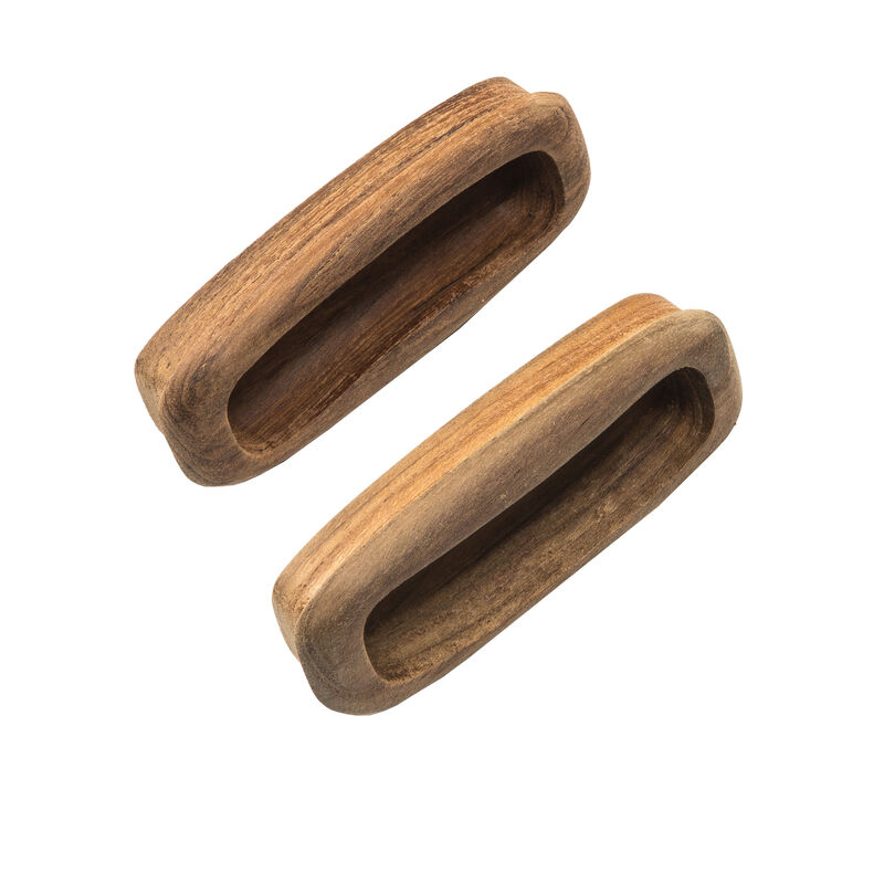 HomeRoots Set of Two Brown Teak Wood Drawer Pull Knobs image number 4