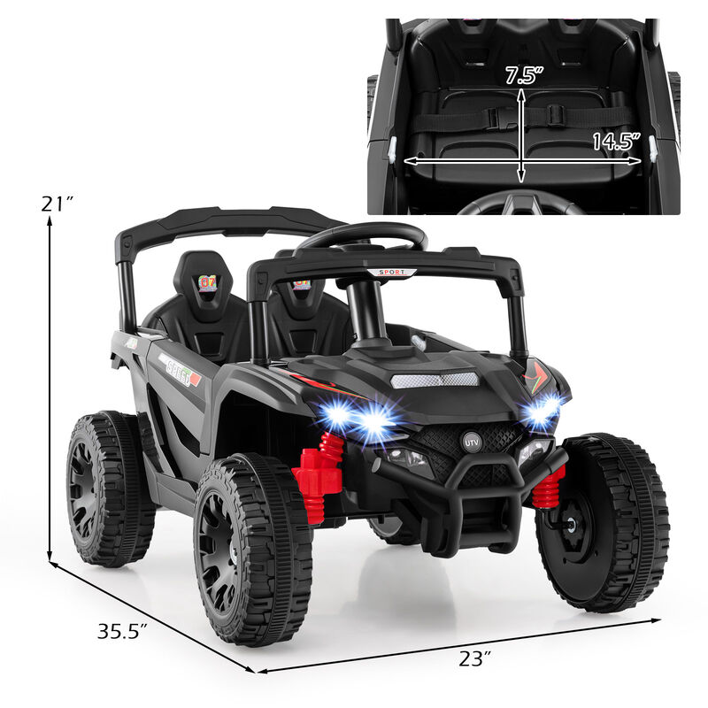 Kids 12V Electric UTV Ride On Car with LED Lights Music and Horn image number 2