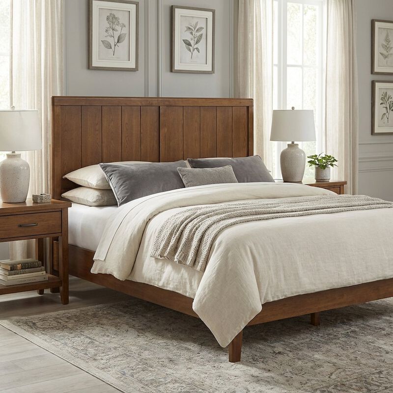 Wood King Headboard with Classic Design and Durable Construction image number 3