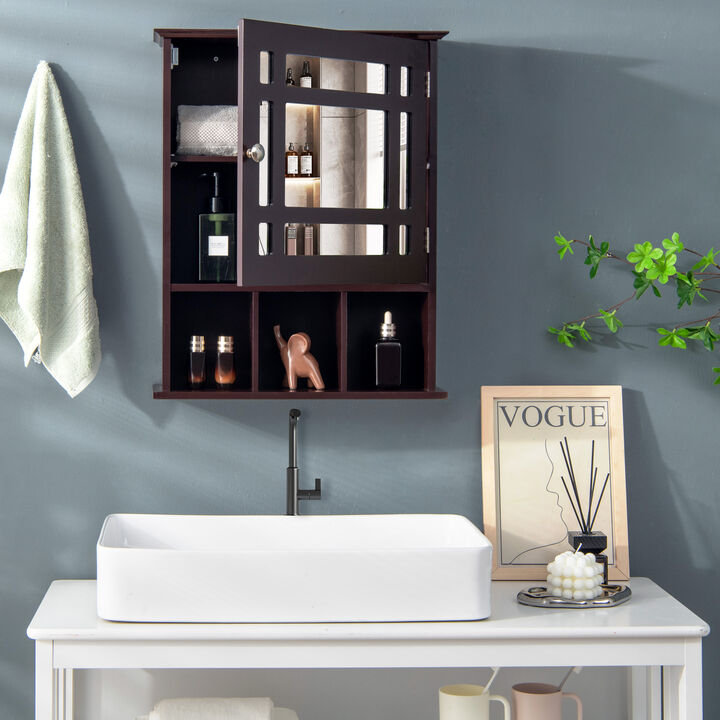 Wall Mounted and Mirrored Bathroom Cabinet