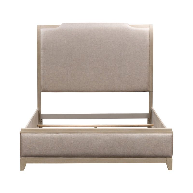 Liberty Furniture Belmar Queen Upholstered Bed in Rubberwood Solids w/ Split Heart Oak Veneers image number 2