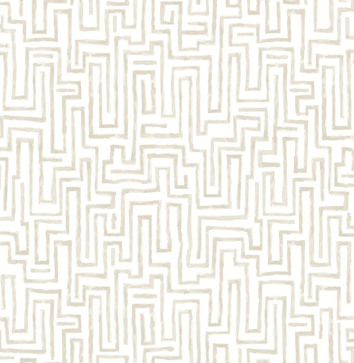 Ramble Taupe Geometric Wallpaper