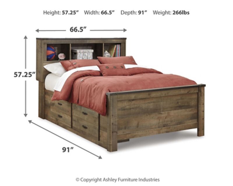 Trinell Full Bookcase Bed