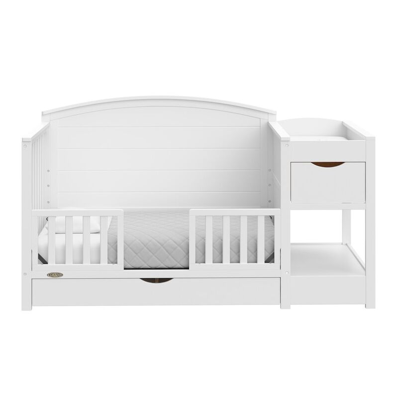 Graco Bellwood 5-in-1 Convertible Crib & Changer with Drawer (White)