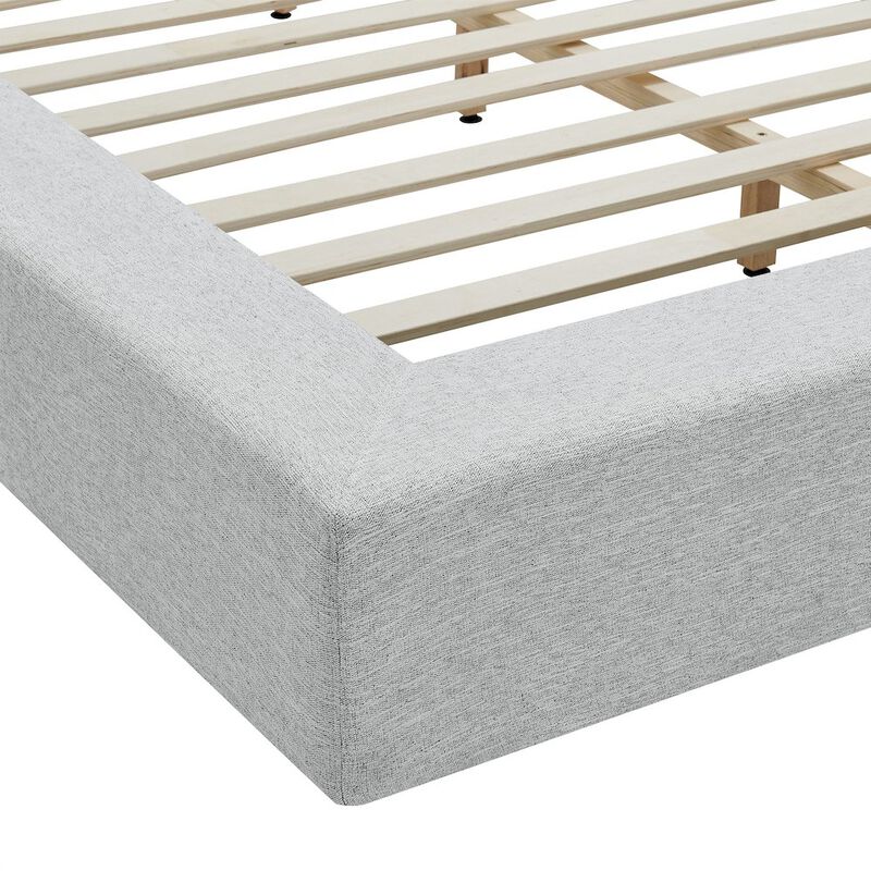 Luma Chenille Upholstered King Platform Bed Frame image number 6