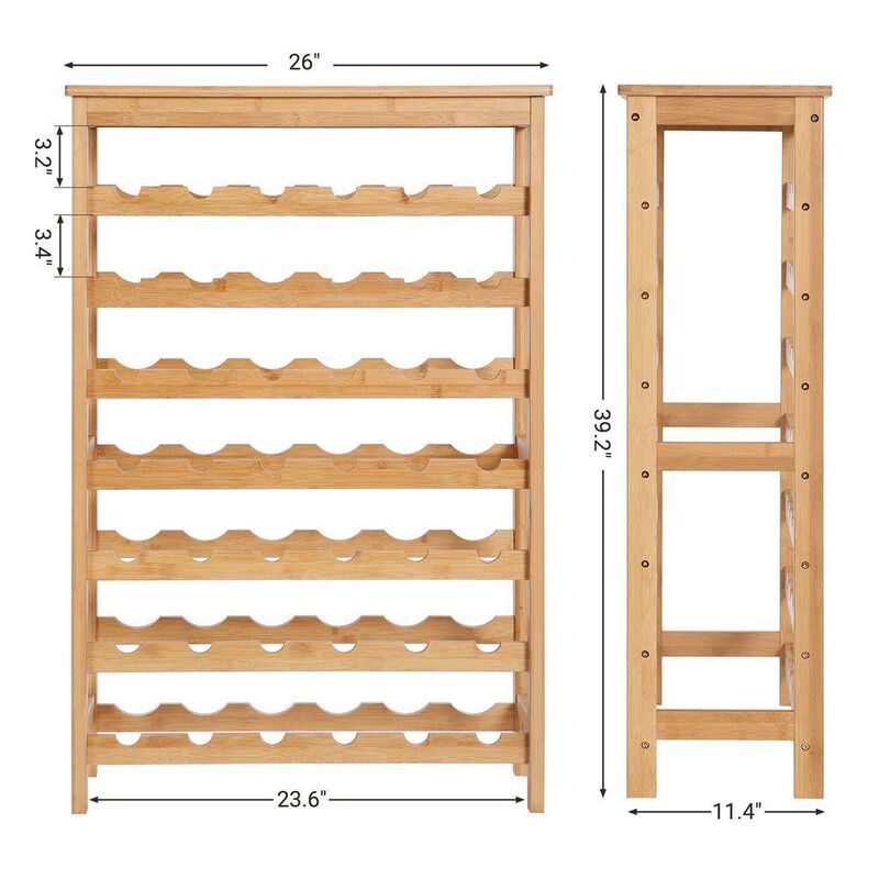 Free-Standing Floor Wine Rack - Stylish and Functional Storage Solution for Your Wine Collection