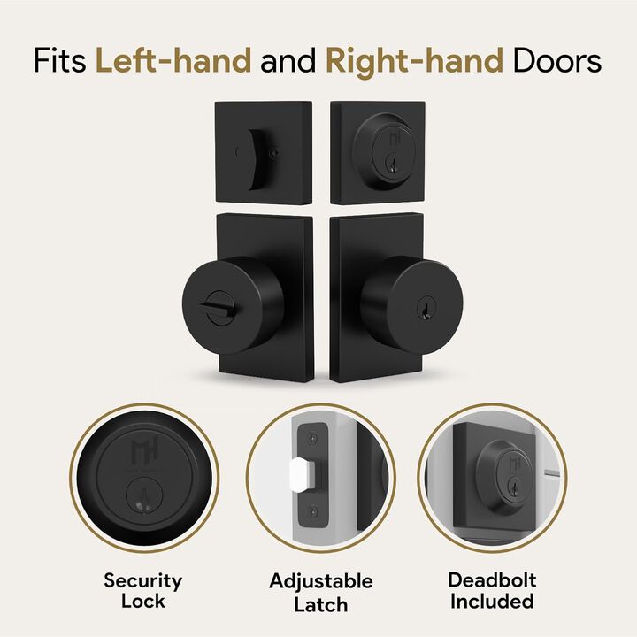 Mega Handles | Laura Knob and Deadbolt Combo