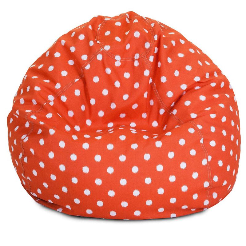 Majestic Home Goods Large Bean Bag Ikat Dot Orange