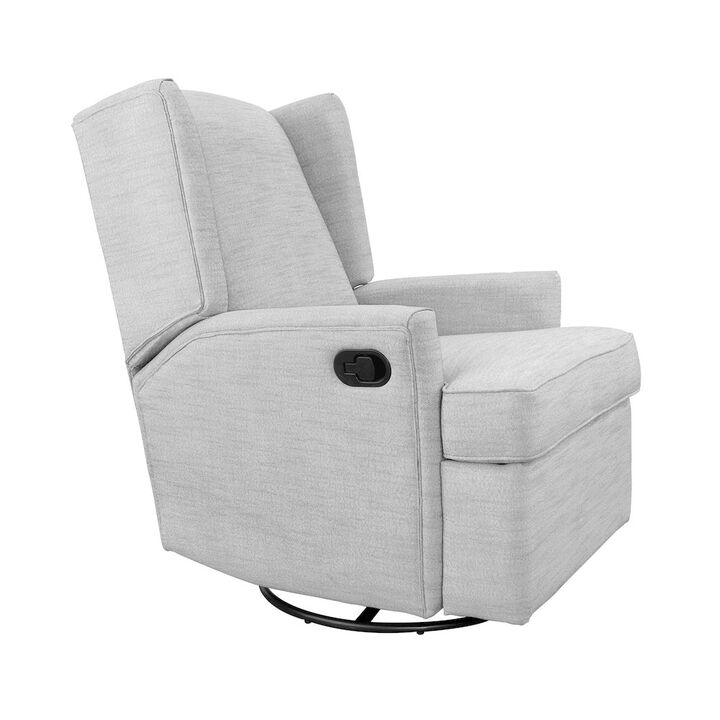 Second Story Home Hemingway Wingback Recliner in Grey
