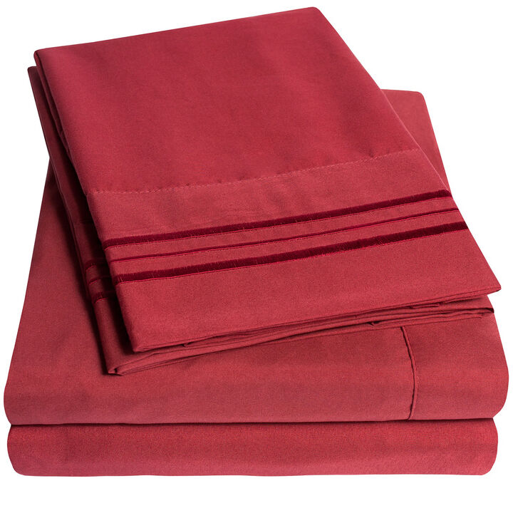 Ultra Soft 1800 Series Double Brushed Microfiber Sheet Set