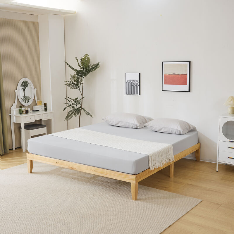 Simple and Durable Basic Bed Frame for Easy Mattress Setup image number 1