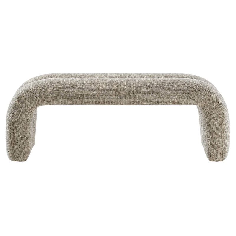 Dax 50.5" Chenille Upholstered Accent Bench image number 5