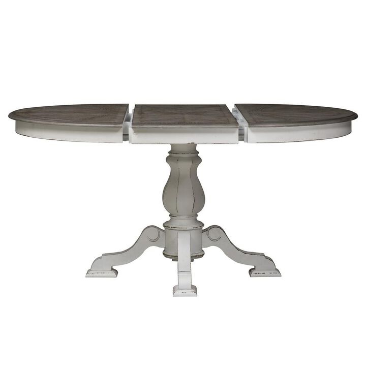 Liberty Furniture Magnolia Manor Pedestal Table in Antique White