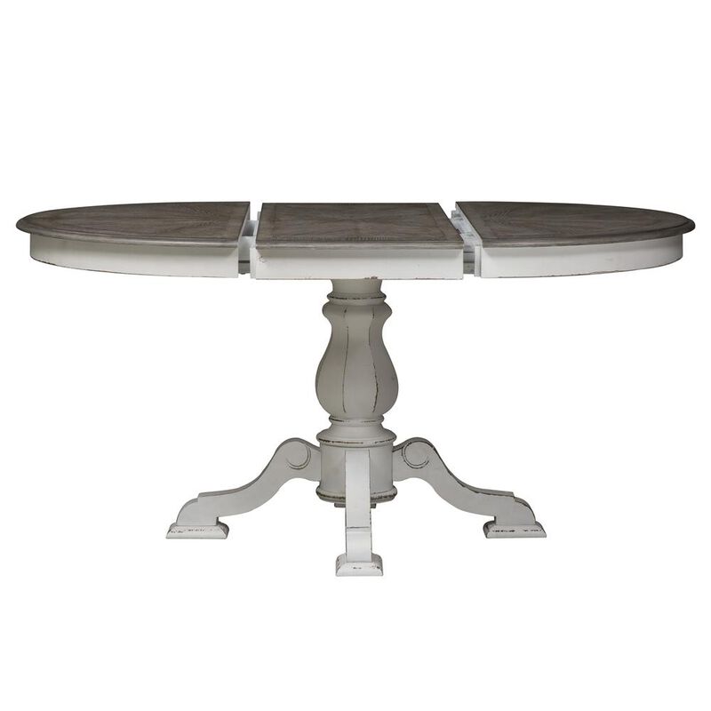 Liberty Furniture Magnolia Manor Pedestal Table in Antique White image number 1