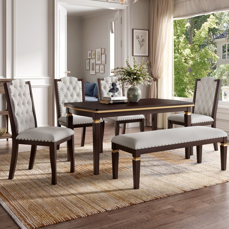 Swebax Classic Modern 6‑Piece Dining Table Set image number 6