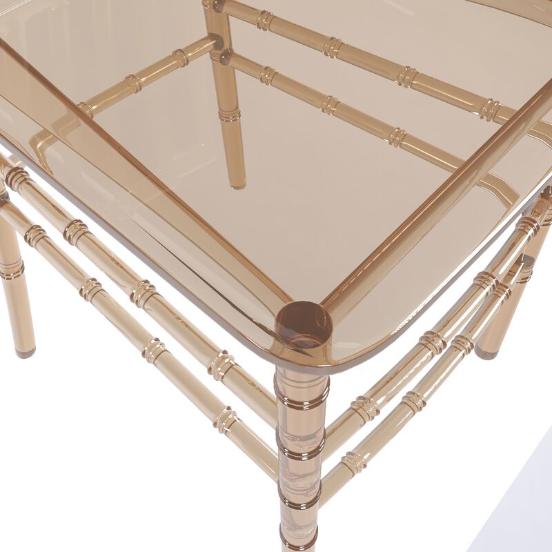 LeisureMod Synth Series Modern Dining Chair in Clear Set of 2