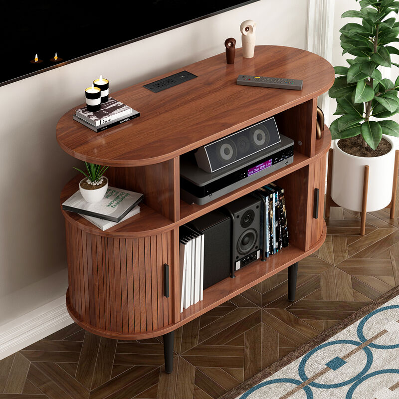Jilcek Large Round TV Stand image number 7