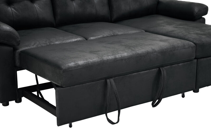 TATEUS  L-Shaped Pull-Out Sectional Sofa image number 9