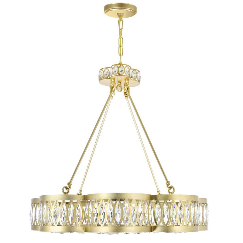 Nova 8 Light Chandelier With Champagne Finish