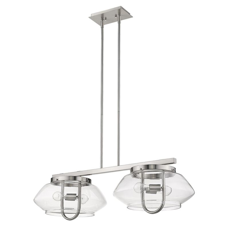 Hivvago Garner 4-Light Satin Nickel Island Pendant