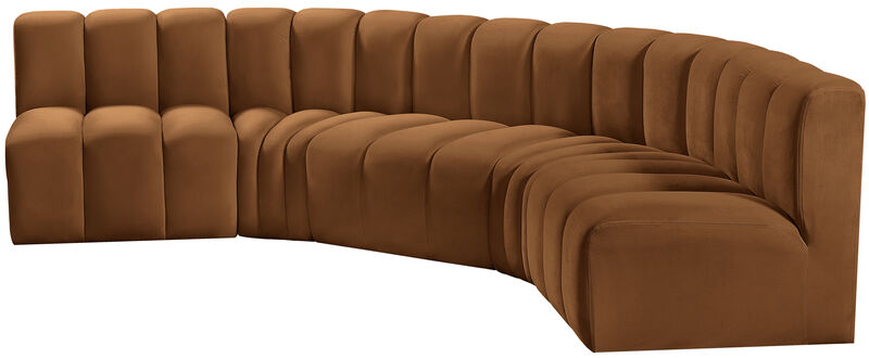 Meridian Furniture Arc Saddle Velvet Modular Sofa image number 5