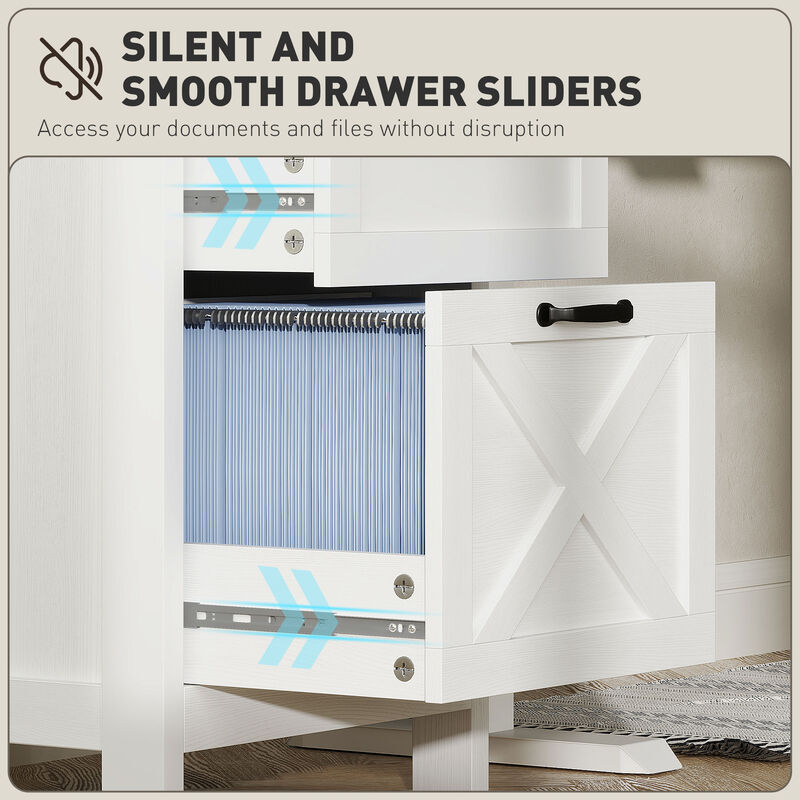 Hivvago Vertical File Cabinet with 3 Drawers for Office Storage image number 6