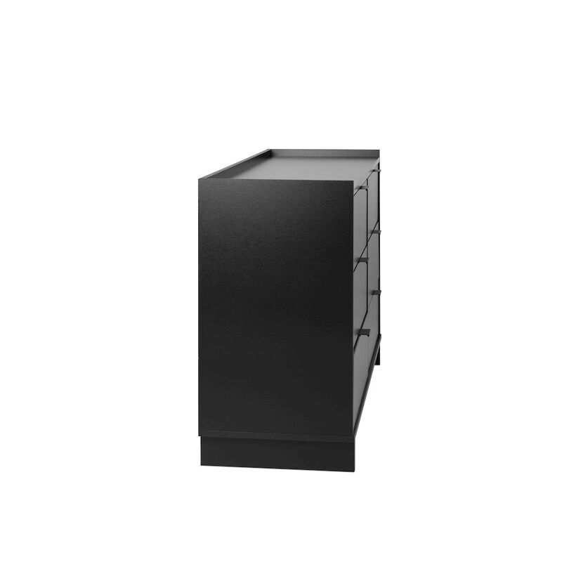 Prepac Simply Modern Black 6 Drawer 52.5 W Dresser