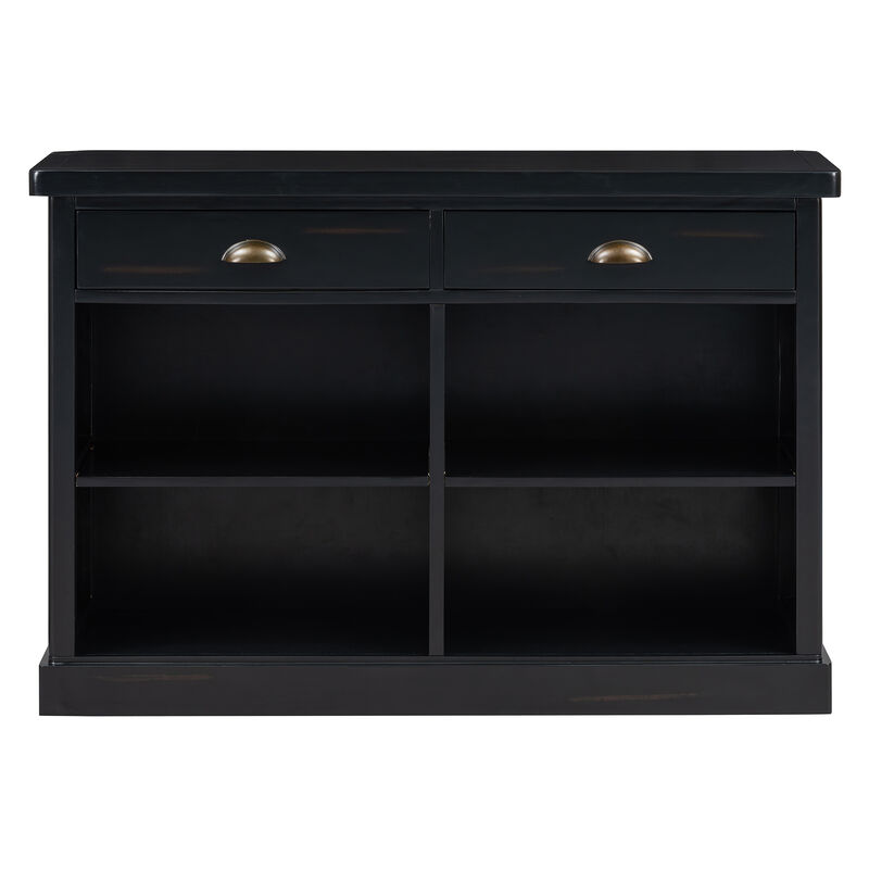 Hegrer 2 Drawers and Open Storage Shelves  Console Table image number 0