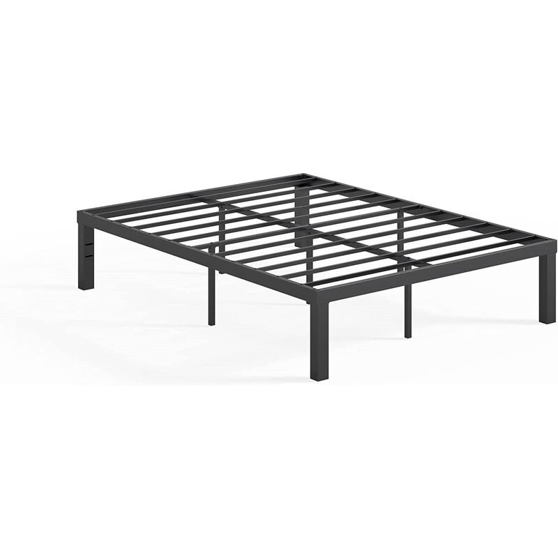 QuikFurn Full size Modern 16-inch Heavy Steel Metal Platform Bed Frame