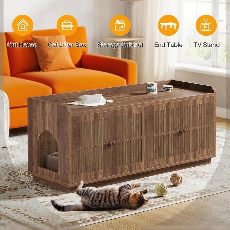 Large Cat Litter Box for Easy Cleaning and Odor Control image number 6