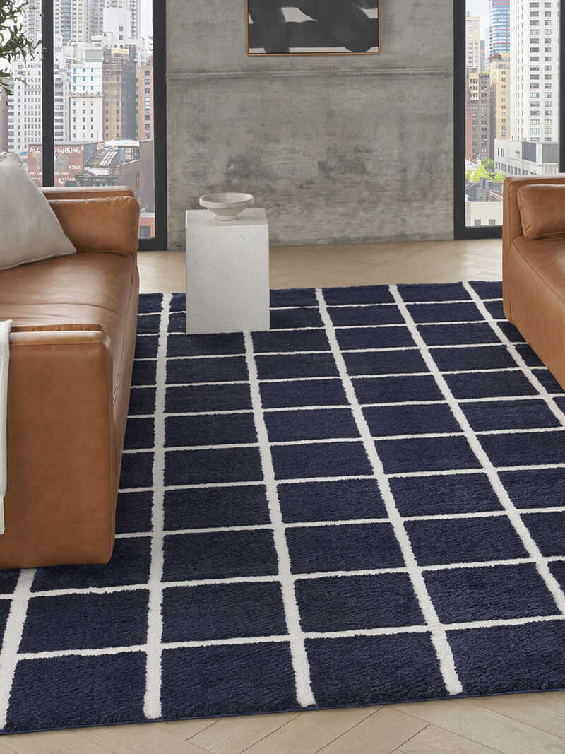 West End Ave WTE01 Navy/Ivory 9' x 12' Rug