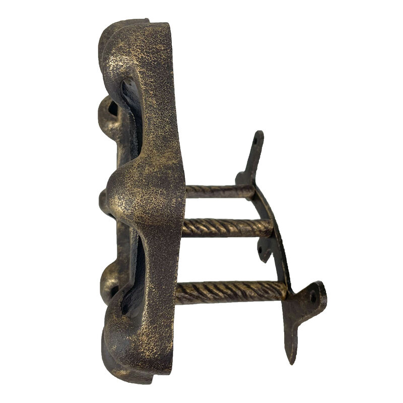 Vintage Faucet Spigot Hose Holder - Cast Iron with Bronze Finish - Holds 75 Feet image number 2