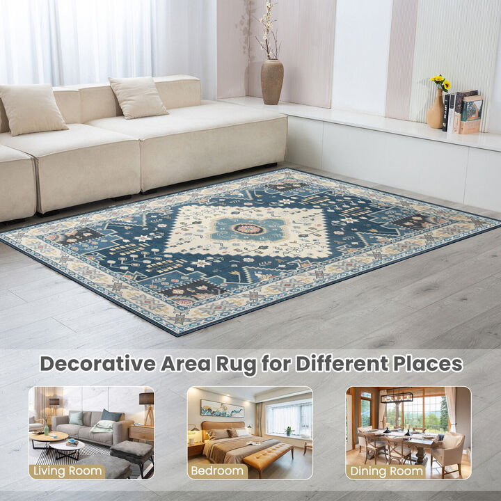 Faux Wool Fabric Area Rugs Doormat
