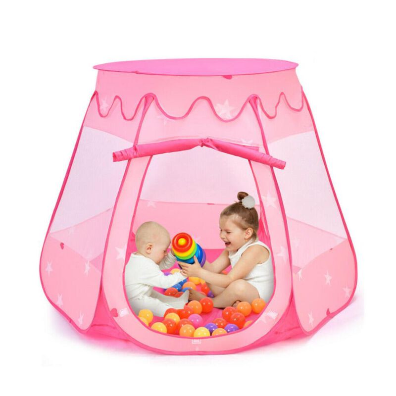 Hivvago Pink Portable Kid Play House Play Tent with 100 Balls image number 0