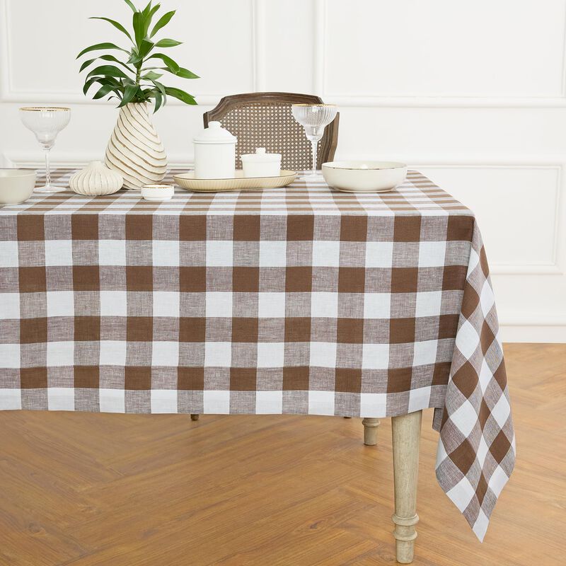 Linen Tablecloth - Buffalo Check image number 0