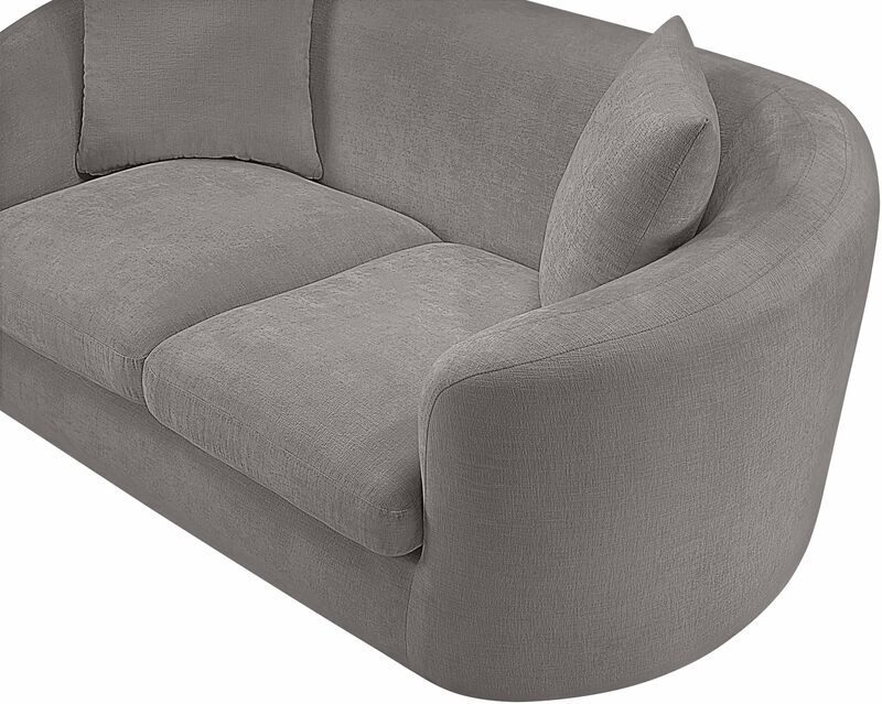 Meridian Furniture Penelope Grey Chenille Fabric Sofa