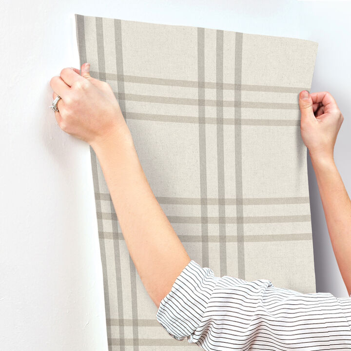 Fletcher Grey Plaid Wallpaper (Set of 2)