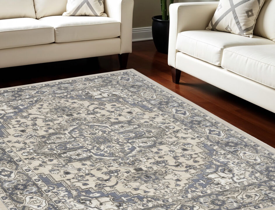 HomeRoots Floral Power Loom Area Rug