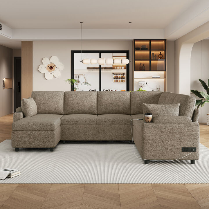 Merax U-Shaped Sectional Sofa Complete Specifications