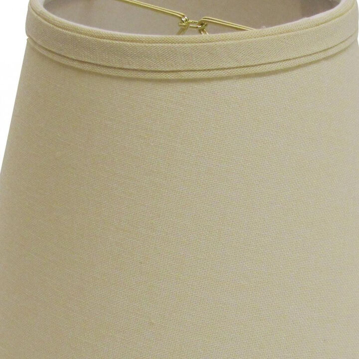 Hivvago 8" Parchment Biege Empire Hardback Slanted Linen Lampshade