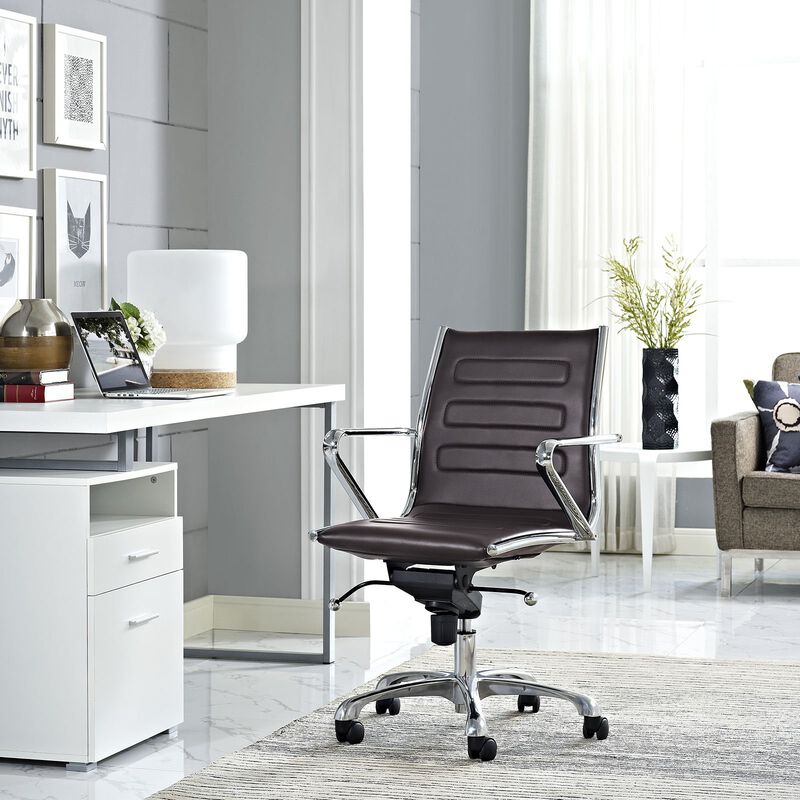 Modway Furniture - Ascend Mid Back Office Chair Brown