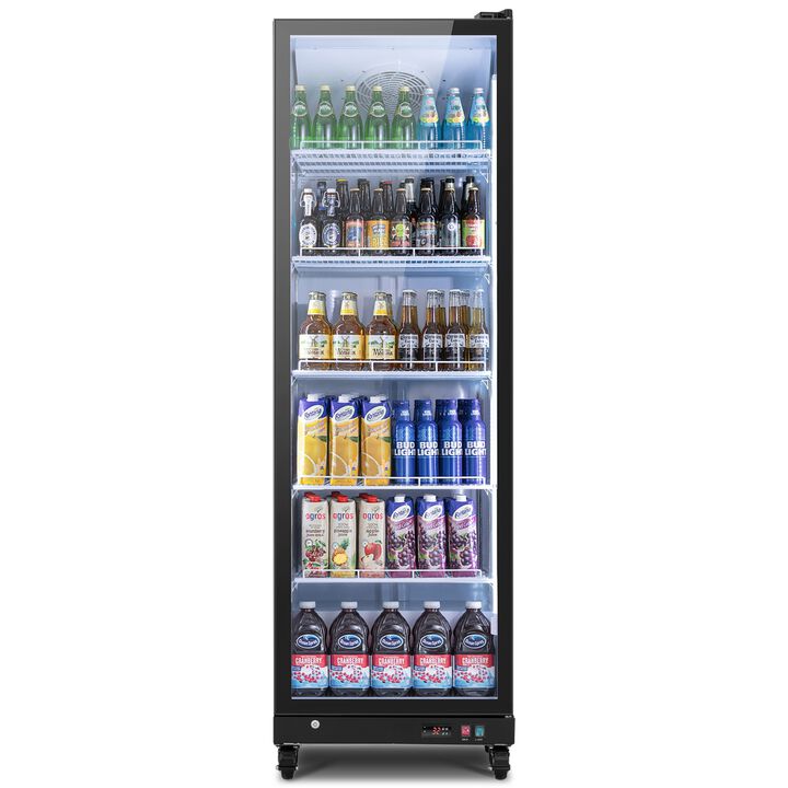 Commercial Display Beverage Refrigerator,17.84 CuFt, LED Lighting& Adjustable Shelves