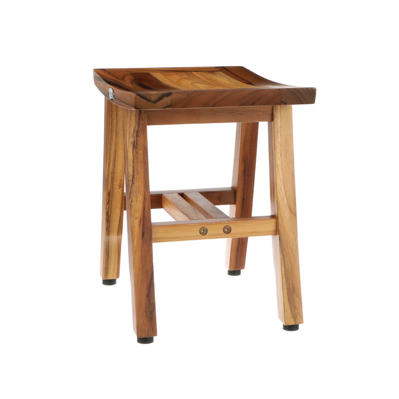 EcoDecors Satori 14" Solid Teak Shower Bench