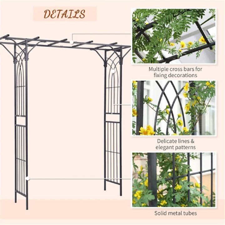 Garden Archway Metal Trellis for Climbing Plants & Outdoor Decor