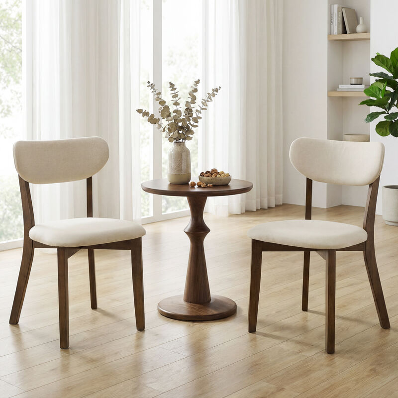 Set of 4 Dining Chairs with Solid Rubber Wood Frames for Kitchen and Dining Room image number 3