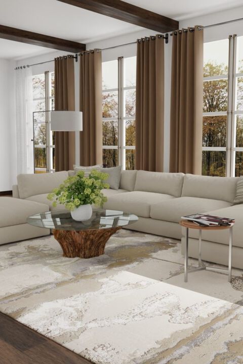 Aura 3737F Gold/Gray 9'2" x 12' Rug