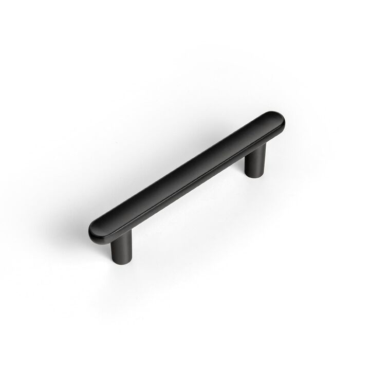 Goo-Ki 6 Pack 3"" Classic Curvature Matte Black Cabinet Handles - Timeless Appeal Meets Modern Functionality for Kitchen Drawer