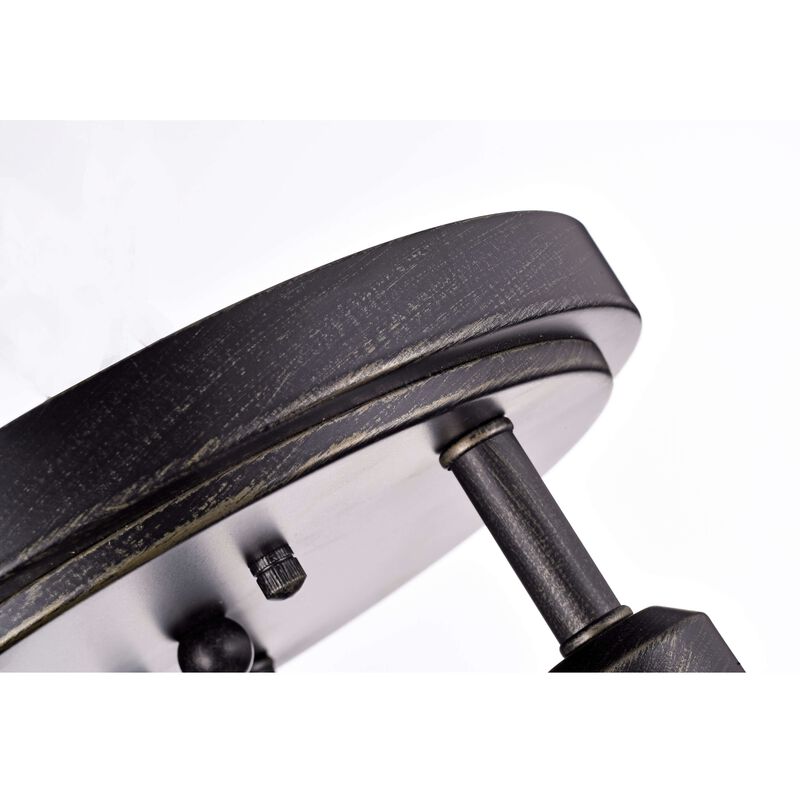 Blair Flush Mount in Antique Black Finish with Clear Glass Shades image number 3